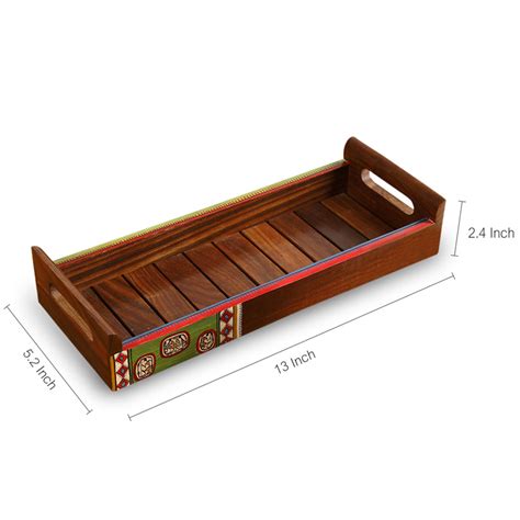Sheesham Wood [Warli Hand-Painted] Tray Online in India - Trays ...
