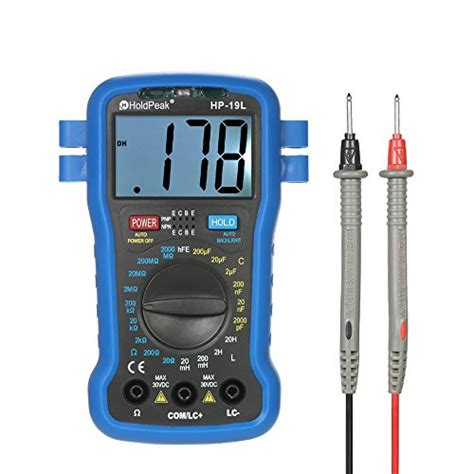 Tooarts Backlight LCD Digital LCR Multimeter Resistance Capacitance ...