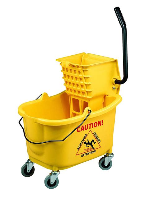 Janico 1010 Mop Bucket Side Press Wringer Combo, 35 quart, 8.5 gal ...