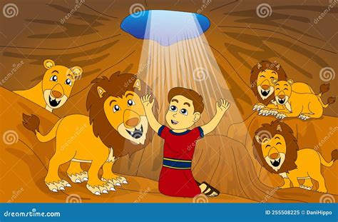 Histoire De La Bible Illustration Daniel Dans Les Lions Den ...