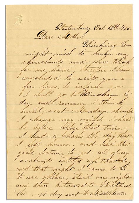 Printable Reproduction Civil War Letter