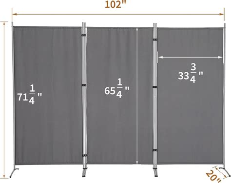 Buy RANTILA 3 Panel Room Divider, 6 Ft Tall Folding Privacy Screen Room ...