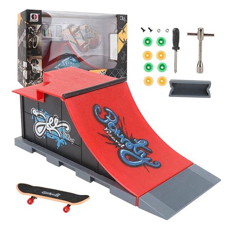 Buy SANAG Fingerboard Set Mini Skateboard Park Toy Kit Plastic ...