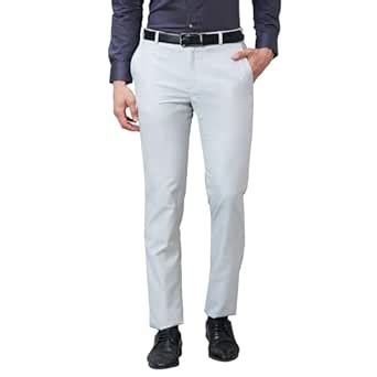 Buy Raymond Men Mid Rise Slim Fit Polyviscose Blend Flat Front ...