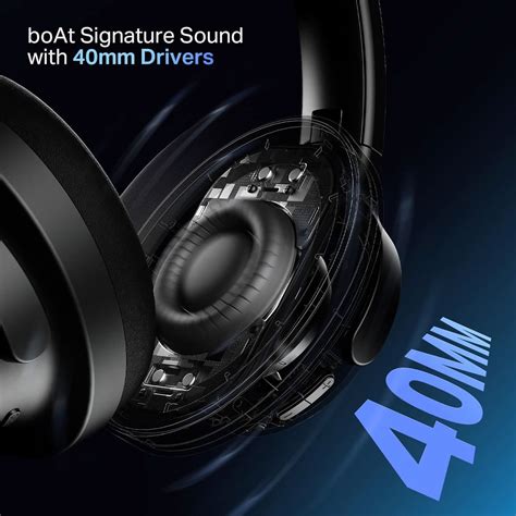 Boat Rockerz 512 ANC Bluetooth Wireless Headphone with Mic (Cosmic Bla
