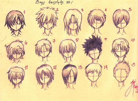 boys hairstyles | Anime boys Hairstyles: all fifteen. First tutorial by ...