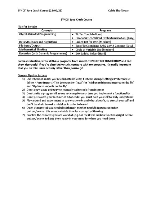 Java Crash Course 的图像结果