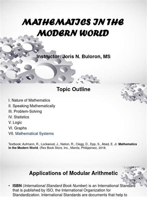 Applications of Modular Arithmetic | Download Free PDF | Universal ...