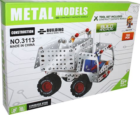 Aole Gainian Construction Vehicle Shaped Meccano Toy - 194 Pieces: Buy ...