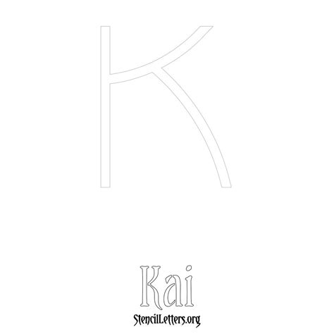 Kai Free Printable Name Stencils with 6 Unique Typography Styles and ...