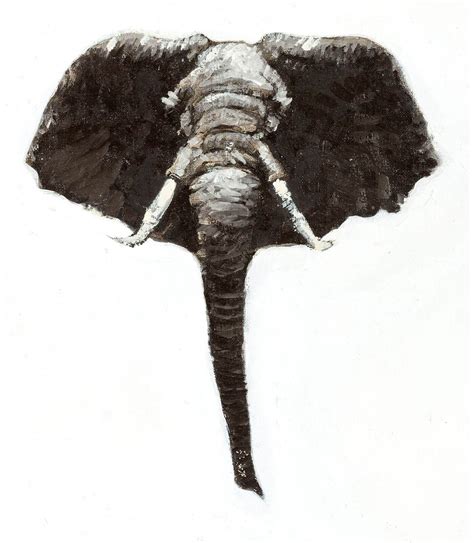 Elephant Head - Dramatic Painting Poster - Posters by Sina Irani | Buy ...