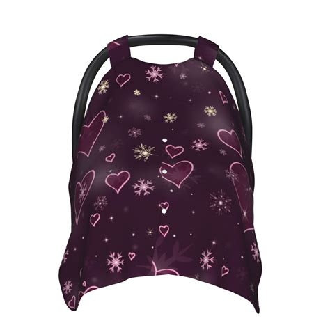 Car Seat Cover Baby - Snowflakes and Hearts Carseat Covers Baby for ...