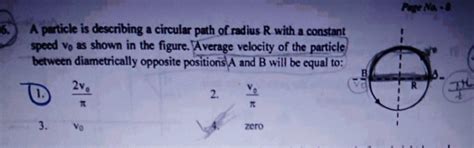 36. A particle is describing a circular path of radius R with a ...