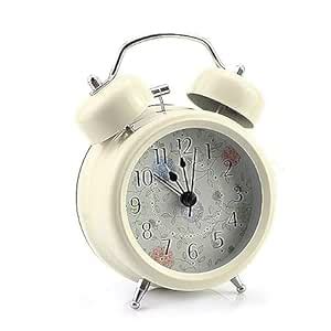 Buy ELL DEE Analog Alarm Table Clock Twin Bell 3-Inch Battery Operated ...