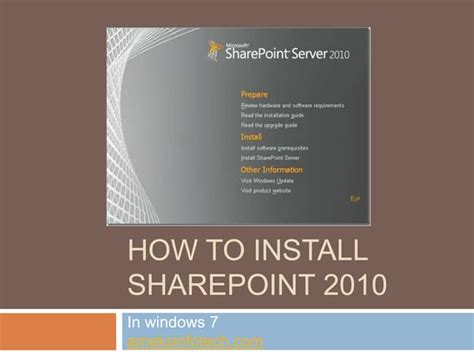 How to Configure SharePoint 2010 的图像结果