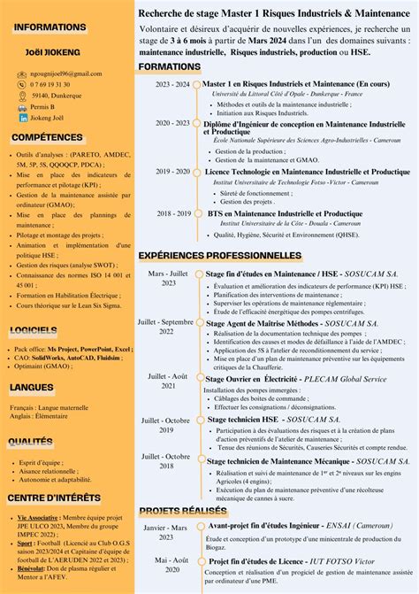 Jiokeng Joël sur LinkedIn : Bonjour cher réseau. 📌 RECHERCHE DE STAGE ...