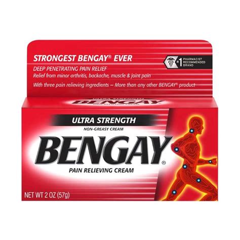 Buy Ultra Strength Bengay Non-Greasy Topical Pain Relief Cream, 2 oz ...
