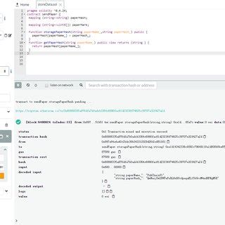 Remix Ethereum Write Smart Contract 的图像结果