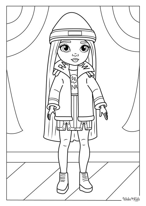 Rainbow High Cheerleader Coloring Pages