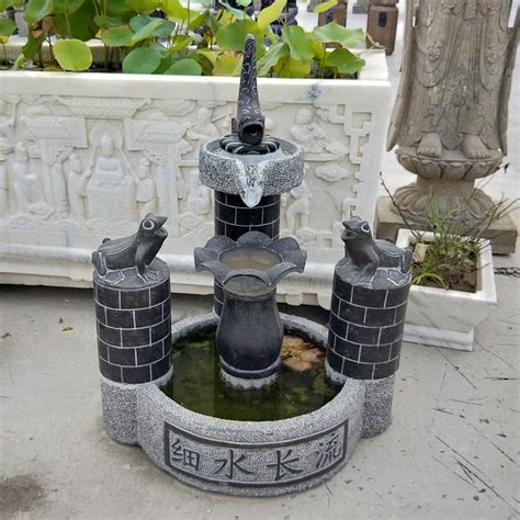 时来运转陶瓷流水喷泉 家居摆件品 B006 经典复古创意流水摆件-阿里巴巴