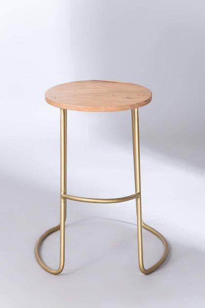 Buy Koyo Modern Luxe Acacia Wood And Metal Stool Online – Freedom Tree
