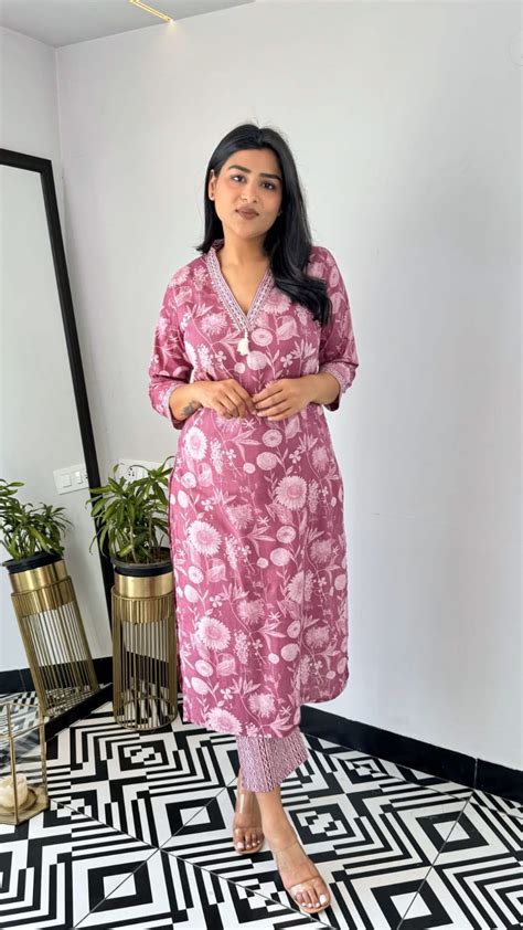 Soft Office Yellow and dark pink Cotton Kurta Pant Set – Jaipuri Naari