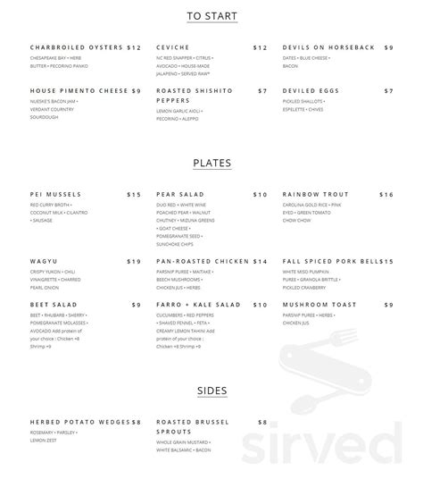 Lincoln Street Kitchen & Cocktails menu in Charlotte, North Carolina, USA