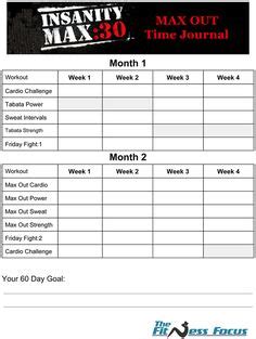 INSANITY Max 30 Calendar and Schedule PDF with Tips! | Insanity max 30 ...