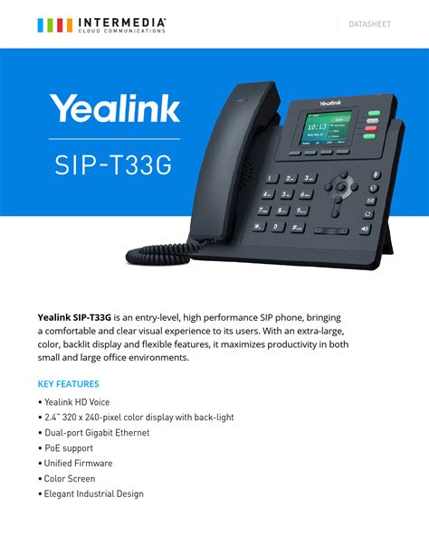 Yealink T33G Classic IP Phone User Guide