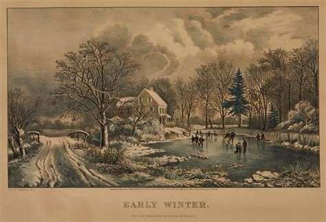 Lot - Currier & Ives "Early Winter" Print