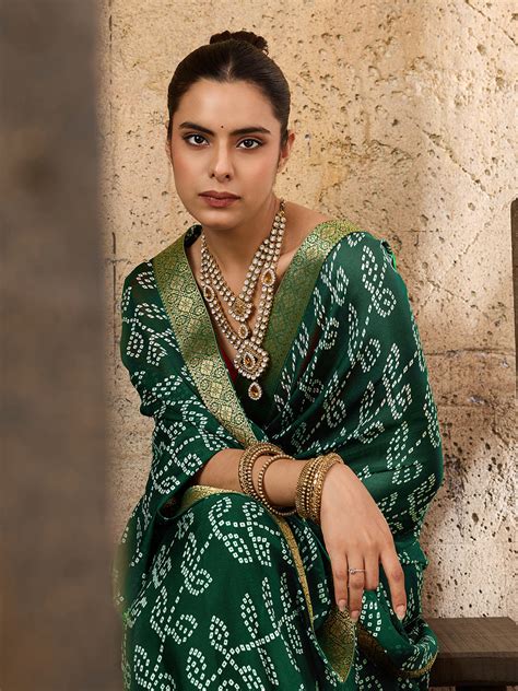 KcPc New Casual Moss Chiffon Bandhani Style Saree Collection KDN – KCPC ...