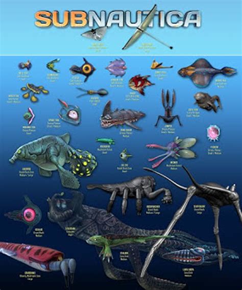 Subnautica Fauna Sheet 1 | Subnautica concept art, Subnautica creatures ...
