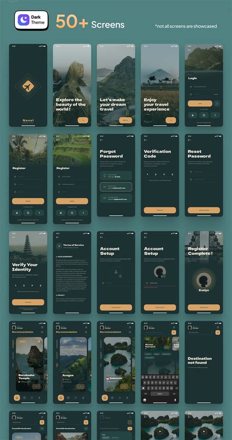 Navel - Nature Travel Booking App UI Kit — UI Kits on UI8 | App ...