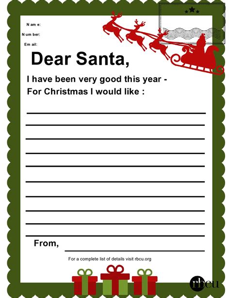 Free Printable Christmas Letter Templates