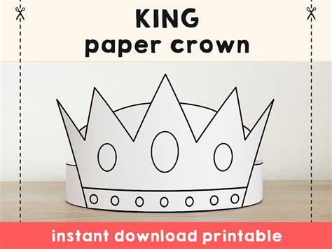 King Crown Cut Out King Triton's Crown Template – Medium
