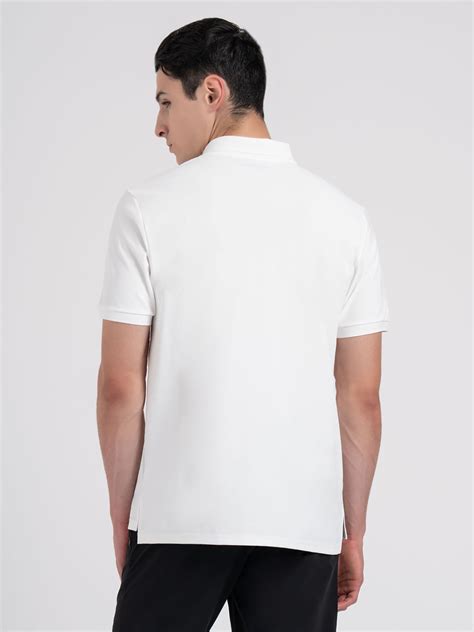 Buy Red Tape Men White Solid Polo T-Shirt Online