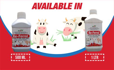REFIT ANIMAL CARE Iron Tonic for Cow, Pigs, Cattle, Goat, Poultry ...