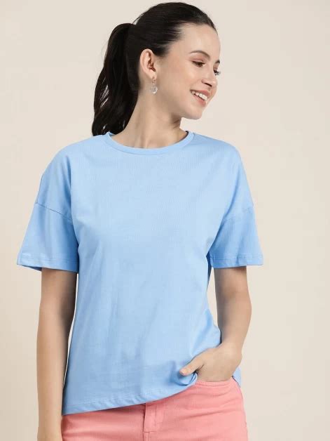 Basic Plain Regular Women's Cotton T-shirt – Clori