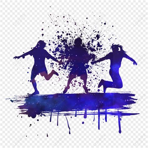 Blue Liquid Splash Dance Star Silhouette,asul Na Likido Larawan_Numero ...