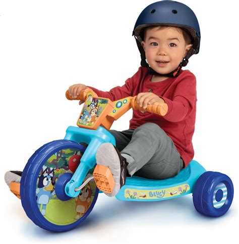 Bluey Kids Ride-On 10" Fly Wheels Junior Cruiser Tricycle with Sounds ...