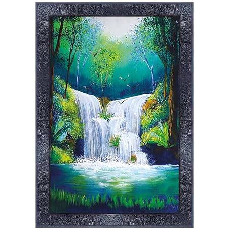 PnF Vastu Waterfall Landscape Scenery Wood Photo Frames with Acrylic ...