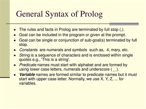 Image result for Prolog Syntax and Semantics