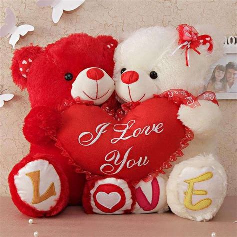 Buy Cute Couple Love Teddy Bears holding I Love You Heart Online at ...