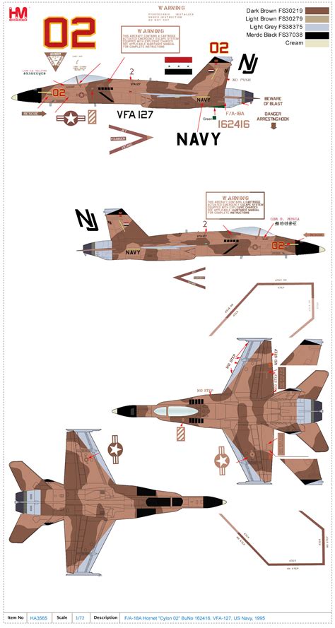 F/A-18A Hornet “Cylon 02” BuNo 162416, VFA-127, US Navy, 1995