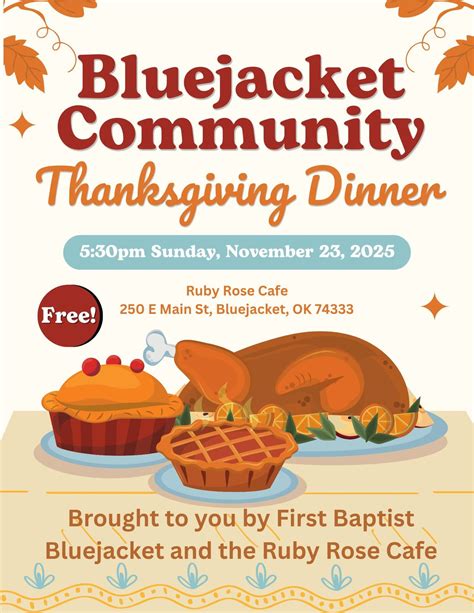 Free Bluejacket Community Thanksgiving Dinner, Ruby Rose Cafe, Miami ...