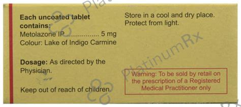 Metoz 5mg Tablet 10s: View Uses, Side Effects, Price and Substitute ...