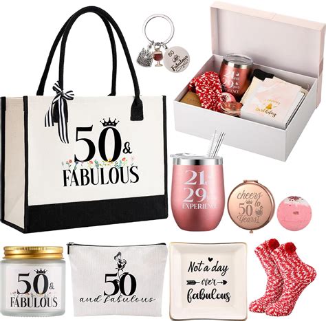 Amazon.com: Locmeo 11 Pcs 50th Birthday Gifts Sets for Women Include ...