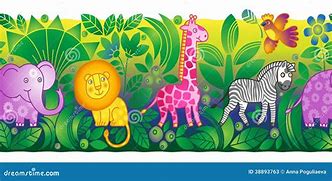 Image result for Baby Jungle Animals Borders