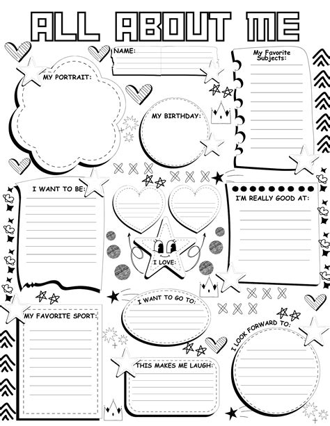 5 Free Printable Worksheets With All About Me Questions for Kids
