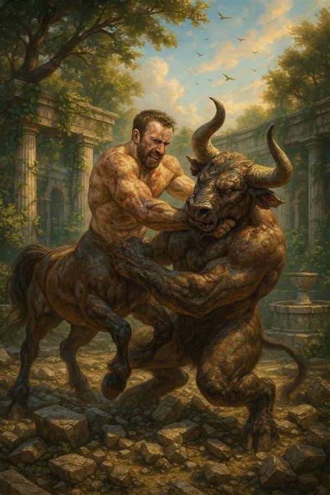 Centaur vs. Minotaur by Samson7787 on DeviantArt